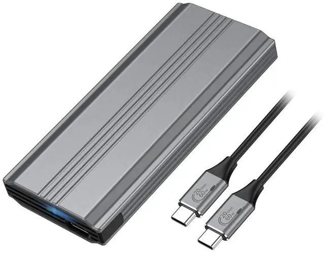 Main image of 20Gbps Type-C USB3.2 USB4 to M.2 NVMe SATA SSD Enclosure, RTL9220 Chip M-Key NGFF SSD Reader Case Fit 2280/2242/2260mm