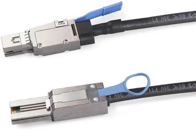 Alt view image 5 of 5 - 0.5m SFF-8644 to SFF-8088 External Mini SAS HD Hybrid Cable Compatible with HBA RAID Controller JBOD Storage Enclosure