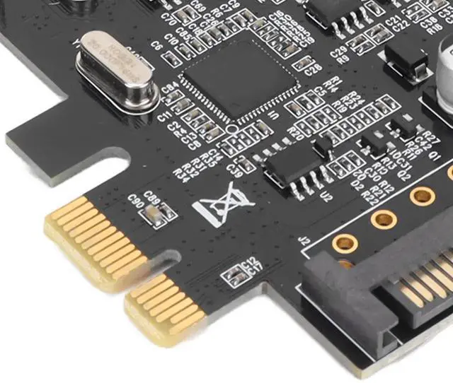 Alt view image 7 of 7 - PCIe to PS/2 Expansion Card, PCI Express Adapter Card with Dual PS2 Keyboard Mouse Ports, Equipped with SATA Power Interface No USB Port for Desktop PC