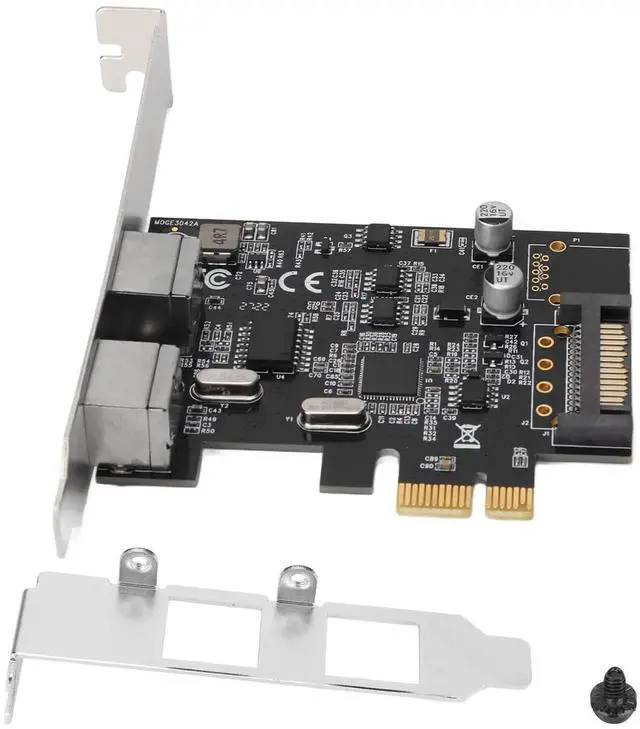 Alt view image 5 of 7 - PCIe to PS/2 Expansion Card, PCI Express Adapter Card with Dual PS2 Keyboard Mouse Ports, Equipped with SATA Power Interface No USB Port for Desktop PC