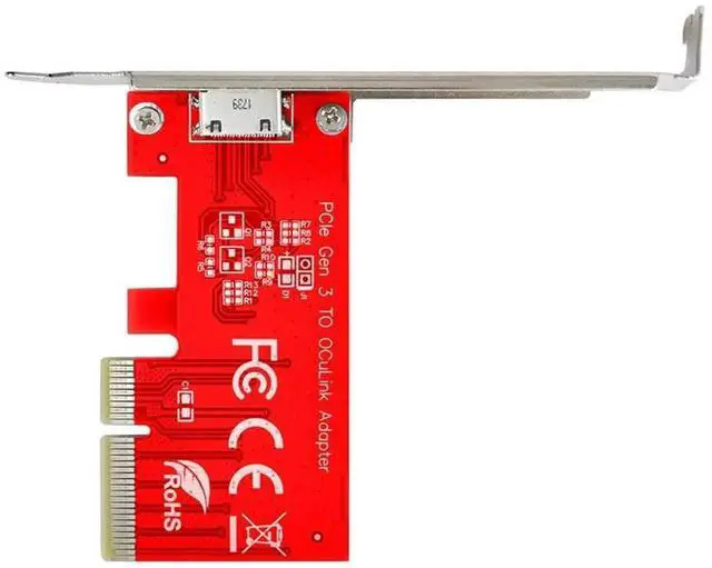 Main image of PCIe 3.0 4.0 X4 to Oculink Adapter Card, External SFF-8612 SFF-8611 Host Converter with Bracket for PCIe NVMe SSD