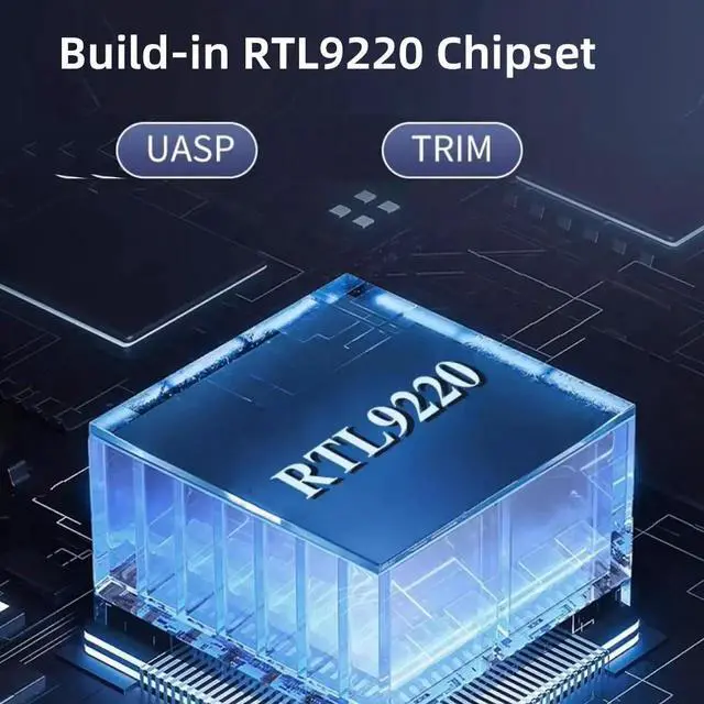Alt view image 7 of 7 - 20Gbps USB3.2 USB4 Type-C to M.2 SSD Enclosure, RTL9220 Chip M-Key NVMe SATA SSD Adapter Case Fit 2280 2242 2230