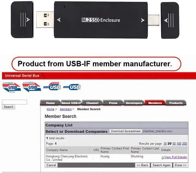 Alt view image 7 of 7 - 10Gbps Combo USB3.0 Type-C to M.2 SSD Enclosure, RTL9210B Chip M-Key NVMe SATA SSD Adapter Case for 2242 2230