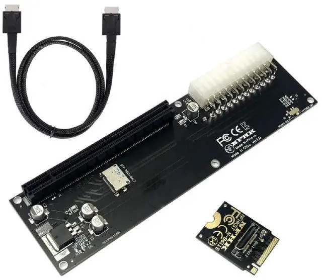 Main image of M.2 M-Key to SFF-8612 OCuLink Adapter Card with SFF-8611 Cable, PCIe 3.0 Expansion Kit for GPD Win Max2 External GPU NVMe SSD