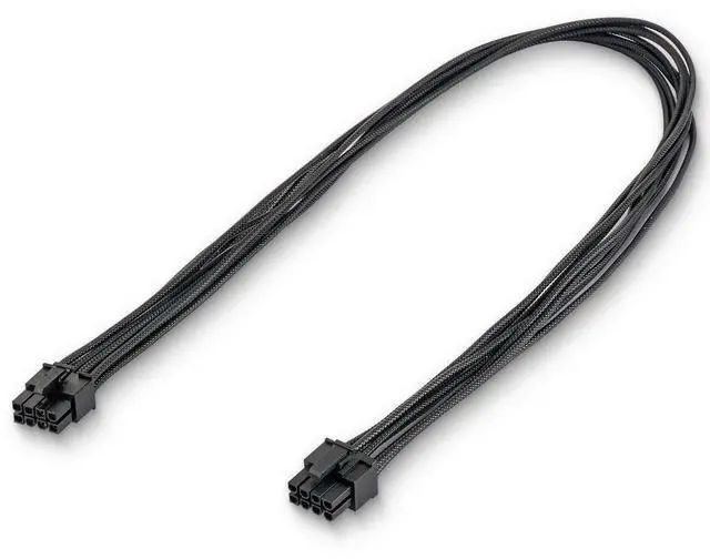 Main image of 65cm 18AWG Black 8Pin to 6+2Pin PCIe GPU Power Cable, Male to Male Modular PSU Cord Compatible with Corsair Thermaltake ARESGAME