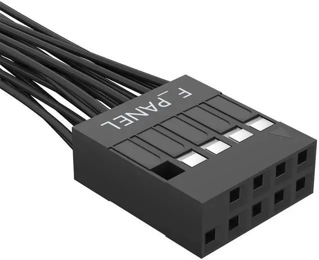 Alt view image 4 of 6 - 9 Pin Motherboard Header Splitter Cable, 1 Female to 2 Male PC Power Reset LED SW Jumper Adapter