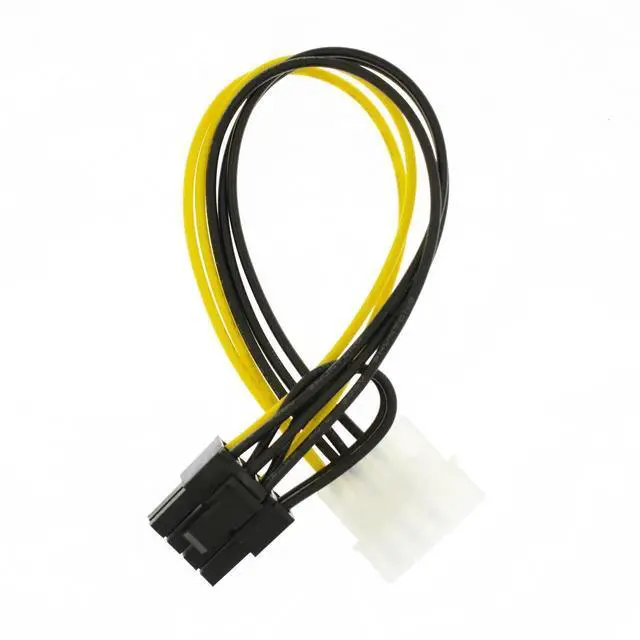 Alt view image 5 of 6 - 22cm 4 Pin Molex to 6+2 Pin GPU Power Adapter Cable, Desktop Graphics Card Power Conversion Cord