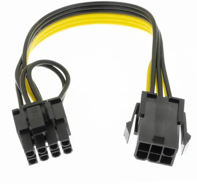 Main image of 22cm 6Pin Female to 8Pin Male GPU Power Adapter Cable, Graphics Card Power Conversion Cord