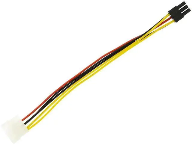 Alt view image 3 of 6 - 22cm 4 Pin Molex to 6 Pin PCIe GPU Power Adapter Cable 1 Pack