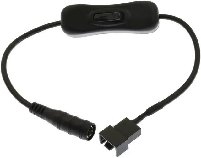 Main image of 11.8 Inch DC Plug to 3/4 Pin PC Fan Power Adapter Cable with On/Off Switch