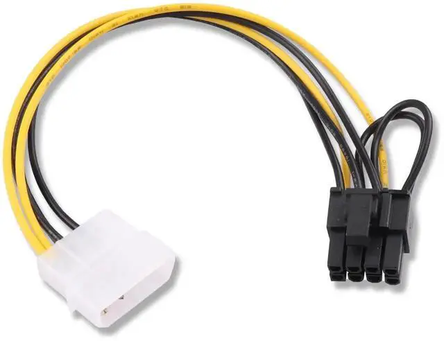 Alt view image 4 of 5 - 2 Pack 4 Pin Molex to 6+2 Pin PCIe GPU Power Adapter Cable