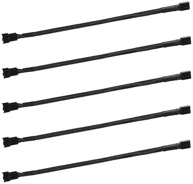 Main image of 5Pcs 10.6 Inch 27cm 4 Pin PWM PC Fan Extension Cable
