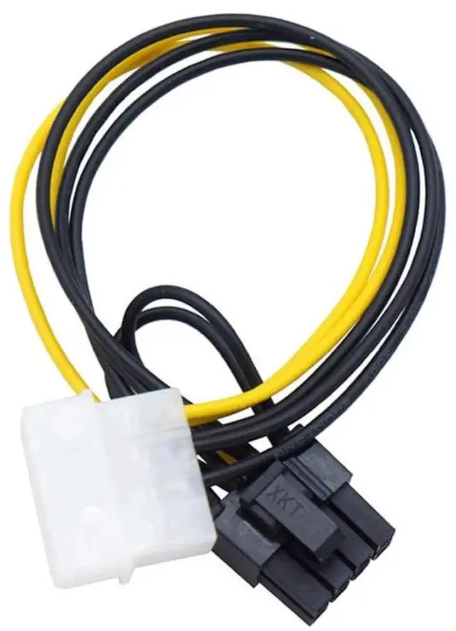 Alt view image 3 of 6 - 2 Packs 8.6 Inch 22cm 4 Pin Molex to 6+2 Pin 8Pin GPU Power Adapter Cable