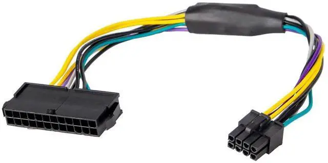 Main image of 12 Inch 30cm 24Pin to 8Pin ATX PSU Power Adapter Cable Compatible with Dell Optiplex 3020 7020 9020 Precision T1700