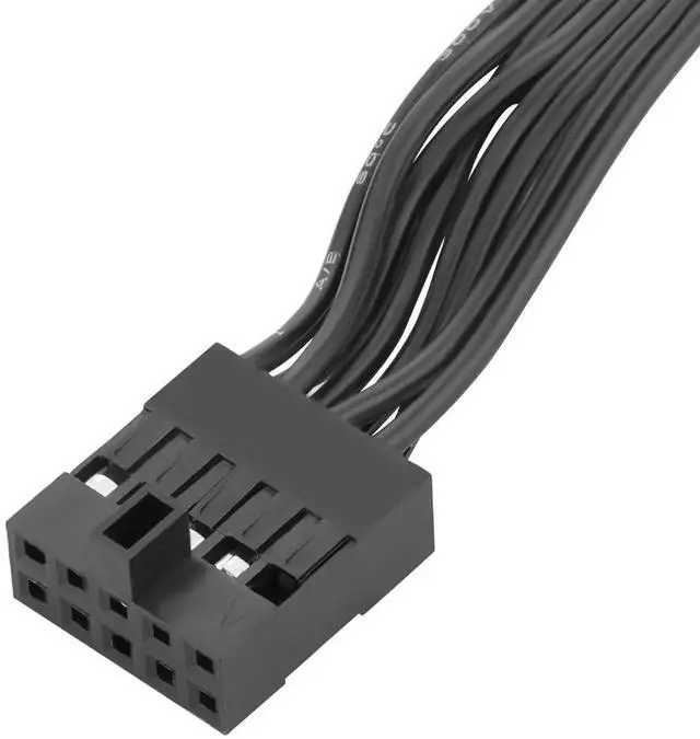 Alt view image 7 of 7 - 30cm PC Power Button Extension Cable with Full Height PCIe Bracket, 9 Pin Front Panel Header Power Switch Adapter for Mid & Full Tower Cases