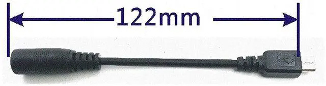 Alt view image 2 of 3 - 2-Pack Micro USB V8 Male to DC 5.5x2.1mm Female Power Charging Adapter Cable