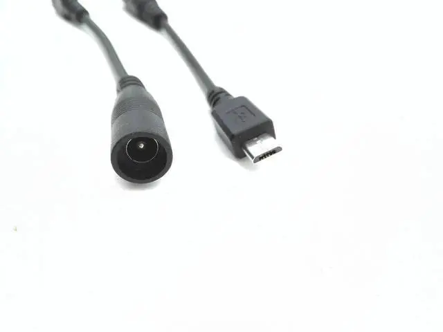 Alt view image 3 of 3 - 2-Pack Micro USB V8 Male to DC 5.5x2.1mm Female Power Charging Adapter Cable