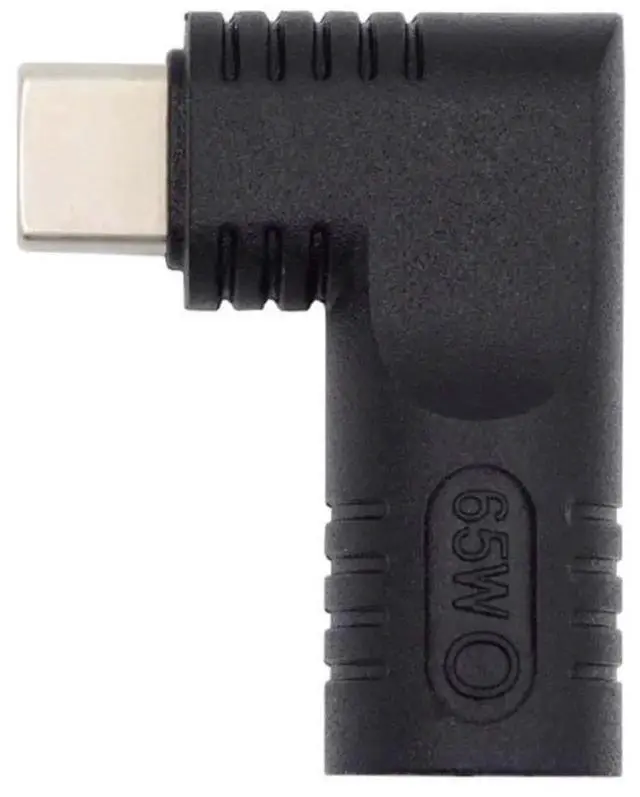 Alt view image 5 of 7 - 90 Degree Angled DC 2.5x0.7mm Female to USB Type C Male Power Adapter Plug, 65W Fast Charging Converter for Laptop Phone