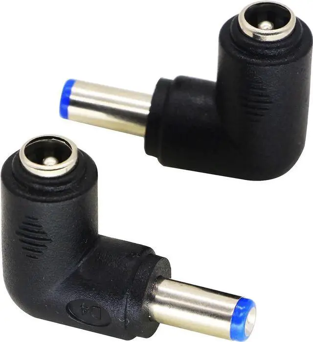 Main image of 2 Pack 90 Degree Angled DC5.5x2.1mm Male to Female Power Adapter Plug, 5V DC Barrel Jack Charging Connector for Tablet