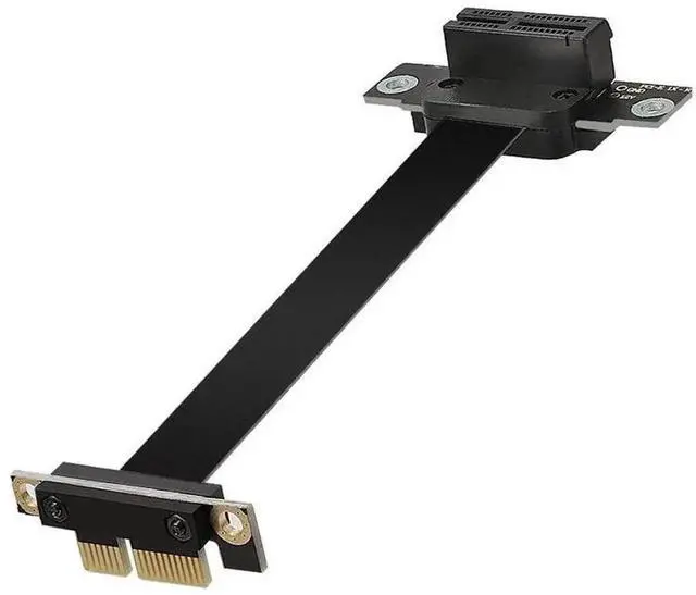 Main image of 10CM High Speed PCIe 1X Angled Extension Riser Cable, PCI Express 1X Right Angle Adapter Cord