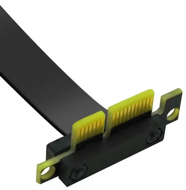 Alt view image 3 of 4 - 10CM High Speed PCIe 1X Angled Extension Riser Cable, PCI Express 1X Right Angle Adapter Cord