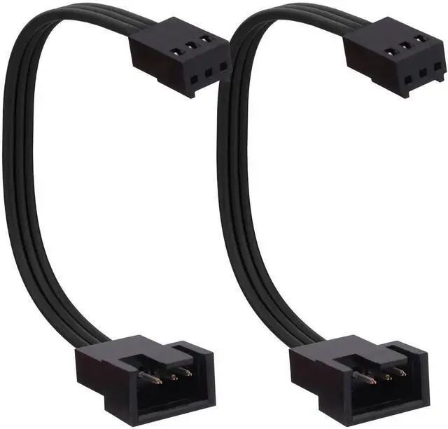 Main image of 2 Pack 11.5cm 4Pin PWM to 3Pin Fan Adapter Cable, 3Pin to 4Pin PC CPU Cooling Fan Temperature Control Extension Cord with Molex Connector