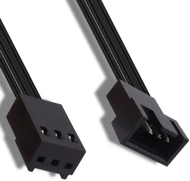 Alt view image 6 of 7 - 2 Pack 11.5cm 4Pin PWM to 3Pin Fan Adapter Cable, 3Pin to 4Pin PC CPU Cooling Fan Temperature Control Extension Cord with Molex Connector
