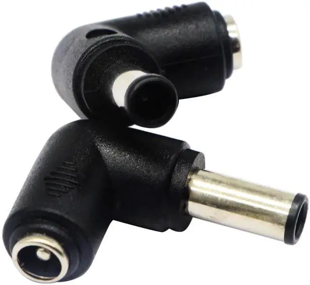 Alt view image 2 of 7 - 2Pack 90 Degree DC6.0x4.3mm Male to DC5.5x2.1mm Female Power Adapter Connector, Right Angle DC Barrel Jack Charging Converter for Tablet 5V Power Supply