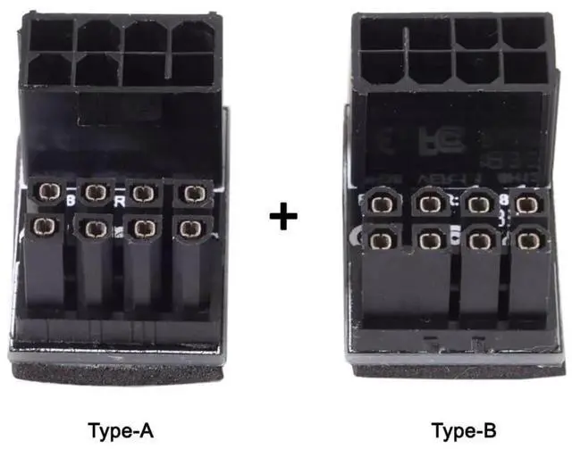 Alt view image 3 of 7 - 2Pcs 180 Degree Angled ATX 8Pin Female to Male Power Adapter, Black GPU Graphics Card Power Angled Connector for Desktop PC