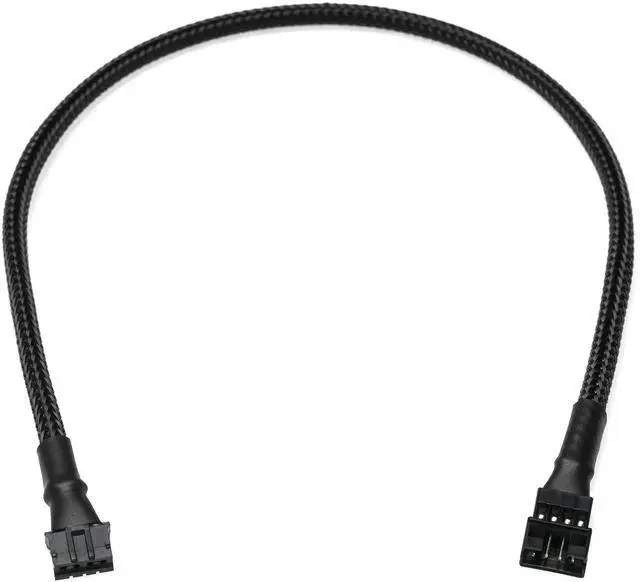Alt view image 6 of 7 - 12 Inch 30cm Black Sleeved Micro PH 4-Pin Extension Cable, 2.0mm Pitch Connector Cord for GPU Cooling Fan Computer Hardware