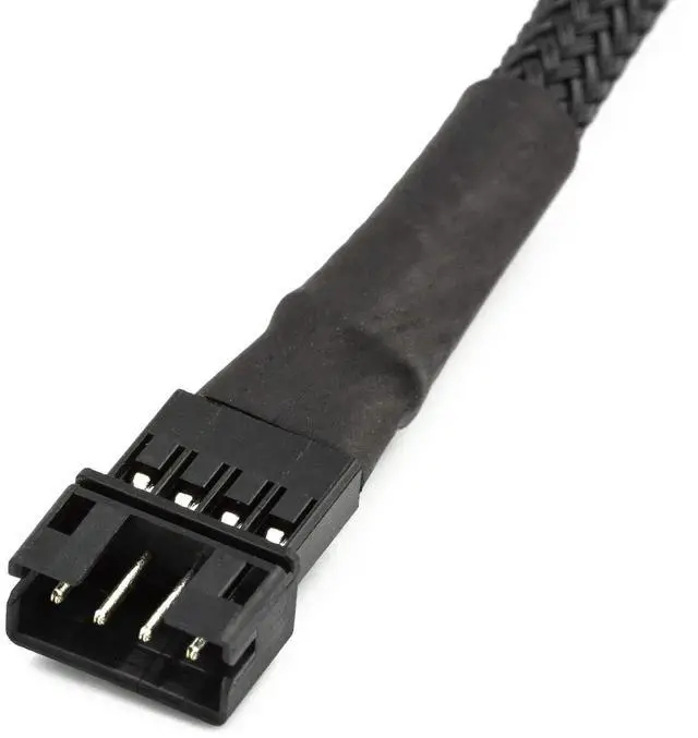 Alt view image 4 of 7 - 12 Inch 30cm Black Sleeved Micro PH 4-Pin Extension Cable, 2.0mm Pitch Connector Cord for GPU Cooling Fan Computer Hardware