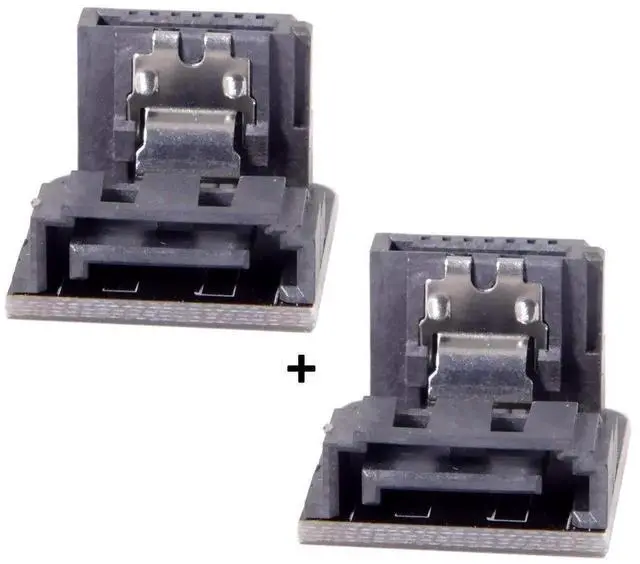 Alt view image 3 of 7 - 90 Degree Angled SATA 7Pin Female to Male Adapter, Right Angle SATA Connector for Desktop Motherboard SSD HDD