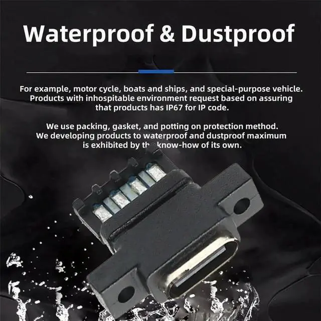 Alt view image 7 of 7 - 5Pcs Type C Female Socket 6Pin PCBA Connector, Vertical Screw Mount PD Power Jack 5V 20V DIY Wiring Interface