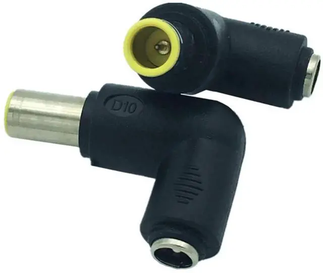 Main image of 2 Pack 90 Degree DC 7.9x5.5mm Male to DC5.5x2.1mm Female Power Adapter, Right Angle DC Barrel Jack Charging Connector for 5V Tablet Devices
