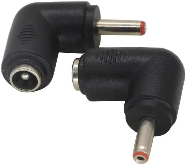 Alt view image 2 of 7 - 2 Pack 90 Degree DC 3.5x1.35mm Male to DC5.5x2.1mm Female Power Adapter, Right Angle DC Barrel Charging Connector for 5V Tablet