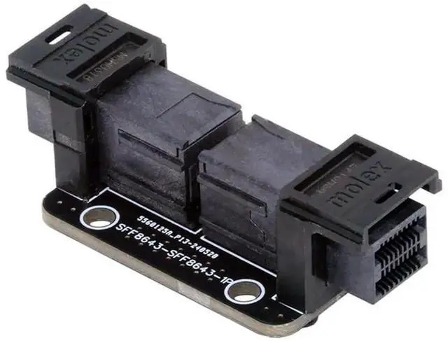 Main image of PCIe 4.0 Mini SAS HD SFF-8643 Female to Female PCBA Coupler Extender Adapter