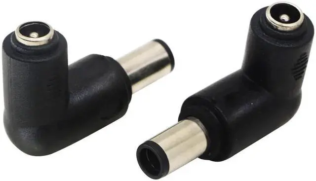 Main image of 2 Pack 90 Degree DC7.4x5.0mm Male to DC5.5x2.1mm Female Power Adapter, Right Angle DC Barrel Charging Connector for 5V Tablet