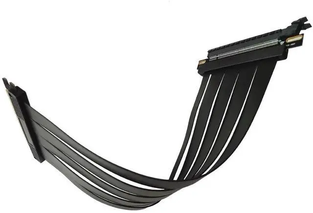 Alt view image 3 of 3 - 20cm 180 Degree PCI-E 4.0 High Speed Flexible Riser Cable, Full Speed GPU Extension Cord for Desktop PC