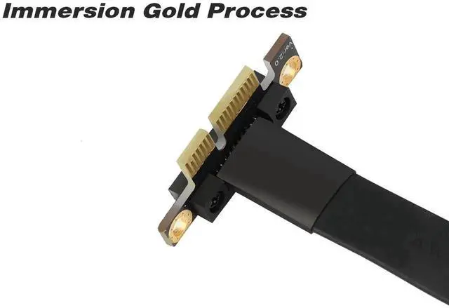 Alt view image 5 of 7 - 10cm Dual 90 Degree Right Angle PCIe 3.0 X1 Extension Cable, High Speed PCI Express Gen3 X1 to X1 Riser Extender Cord