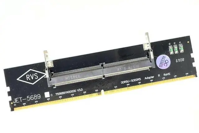 Main image of JET-5689 DDR5 Memory Adapter, U-DIMM to SO-DIMM Laptop DDR5 RAM Test Converter