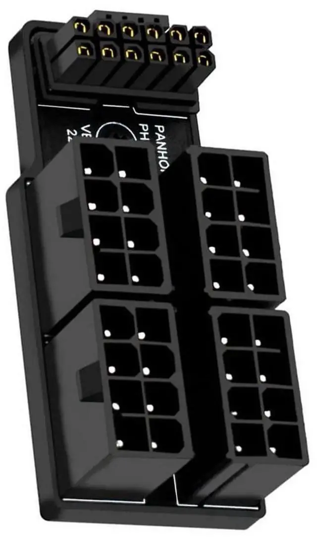 Main image of 90 Degree Up Angled 16Pin 12VHPWR to 4X8Pin PCIe 5.0 Power Adapter, GPU Power Connector for RTX 4080 5090Ti