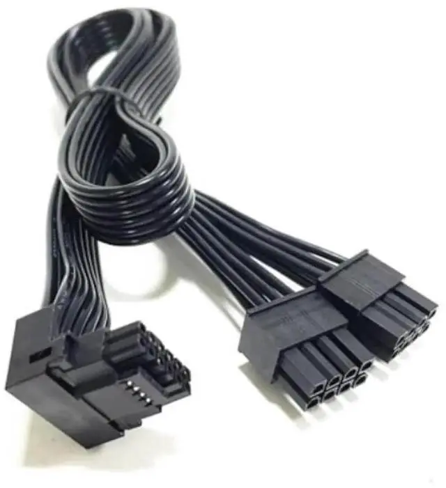 Main image of Angled 12VHPWR PCIe 5.0 Power Cable, Dual 8Pin to 16Pin 12+4Pin 600W GPU Cord Only for Corsair Type A PSU Compatible with RTX 4090 4080 3090Ti 4070Ti