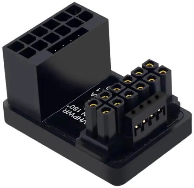 Main image of Up Angled 360 Degree 12VHPWR 16Pin Male to Female Adapter, PCIe 5.0 GPU Power Connector for RTX 4080 5090Ti