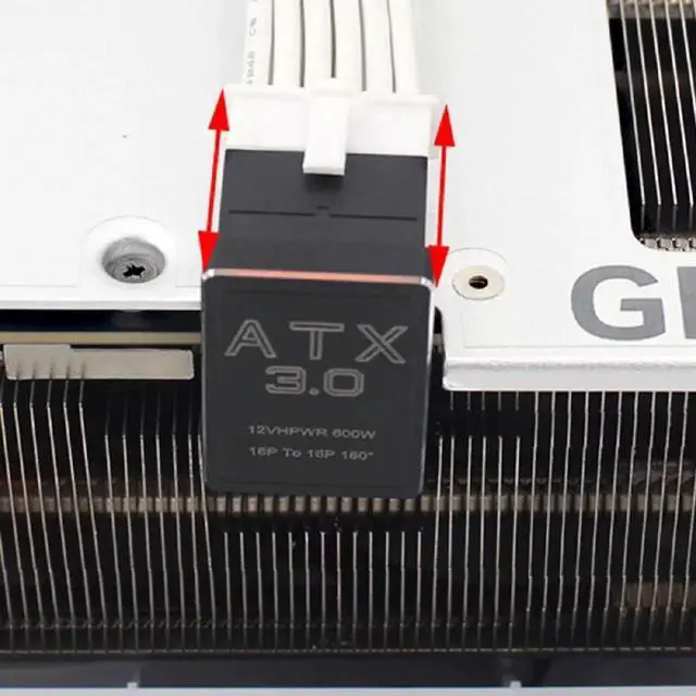 Alt view image 7 of 7 - Up Angled 360 Degree 12VHPWR 16Pin Male to Female Adapter, PCIe 5.0 GPU Power Connector for RTX 4080 5090Ti