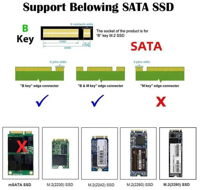 Alt view image 4 of 7 - B-Key 2230 to 2242 M.2 Extension Adapter, Male to Female SSD Wireless Card Spacing Converter