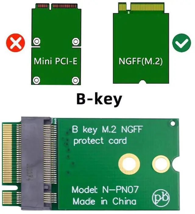 Alt view image 6 of 7 - B-Key 2230 to 2242 M.2 Extension Adapter, Male to Female SSD Wireless Card Spacing Converter