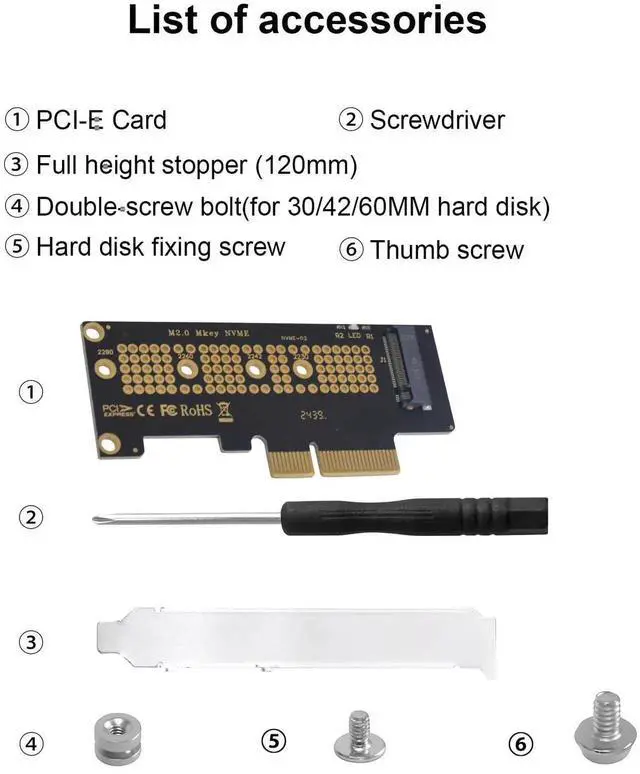 Alt view image 3 of 7 - M.2 NVMe to PCIe 4.0 X4 Adapter Card, NVMe AHCI SSD PCIe Expansion Card Support 2230 2242 2260 2280 SSD Fit PCIe X4 X8 X16 Slot