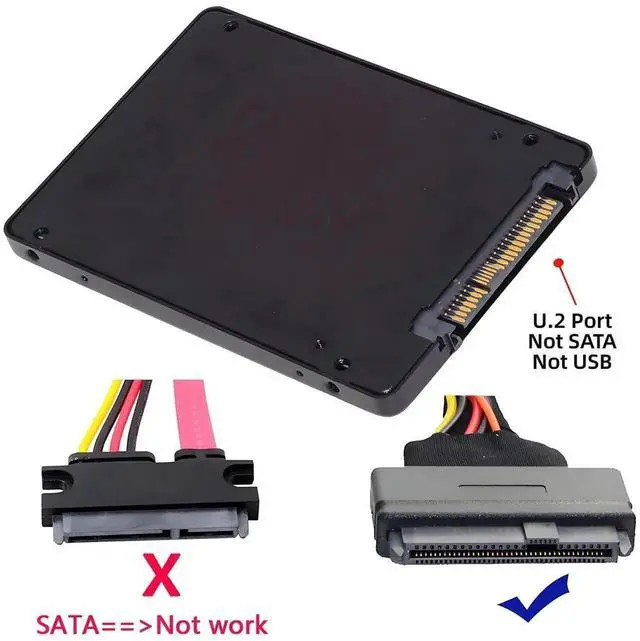 Alt view image 3 of 7 - SFF-8639 U.2 to M.2 M-Key NVMe SSD Enclosure, PCIe SSD Adapter Case Compatible with 750 P3600 P3700 SSD for Motherboard