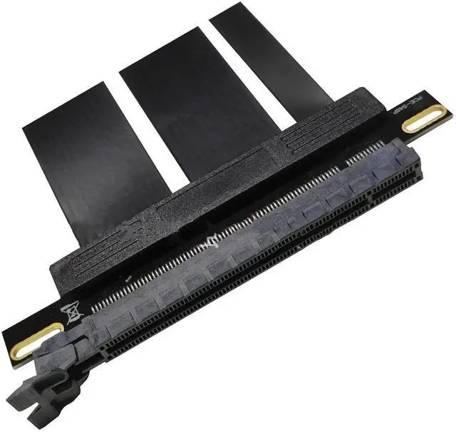 Alt view image 3 of 3 - 20cm Straight 180° PCIe 4.0 X16 Flexible Riser Cable, Gen4 High Speed GPU Extension Cord for Vertical Graphics Card Mount Gaming PC