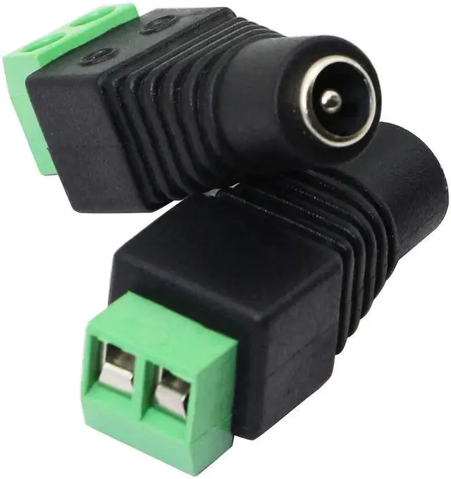 Alt view image 2 of 7 - 20 Pack DC 5.5x2.1mm Female Barrel Jack to 2 Pin Screw Terminal Power Connector for CCTV Camera LED Strip Light